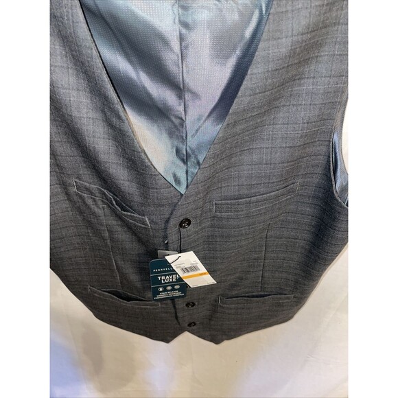 Perry Ellis Dress Vest Men’s Slim Fit Small Gray 5 Button Pockets Polyester NWT - Picture 7 of 12